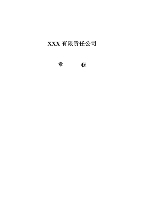 有限责任公司综合章程.docx