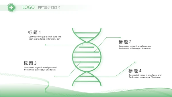 绿色简约医疗行业工作总结汇报PPT