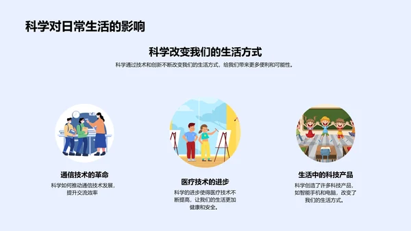 科学原理与生活PPT模板