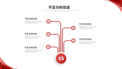 红色简约微粒体季度工作总结述职报告工作汇报ppt模板