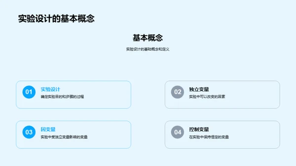 掌握科学实验设计