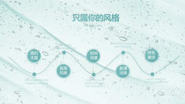 蓝色创意美容化妆品介绍工作总结PPT