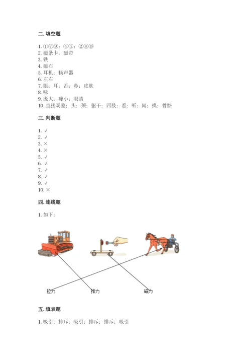 教科版二年级下册科学知识点期末测试卷【模拟题】.docx