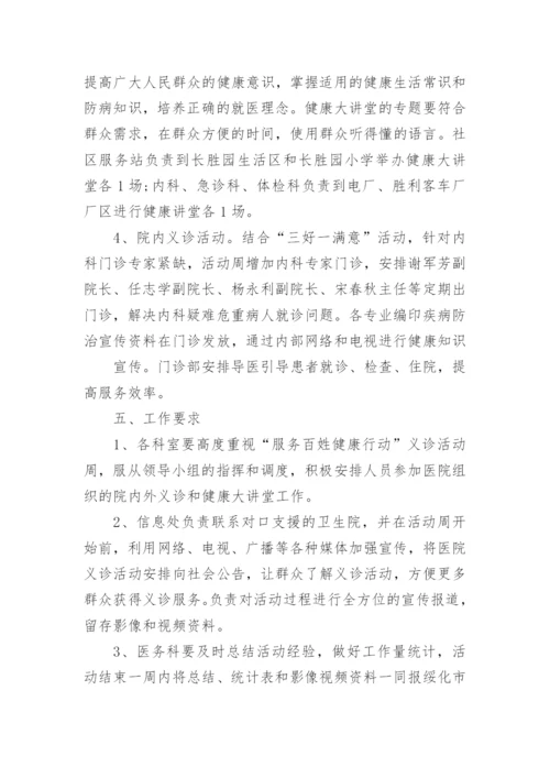 医院进社区义诊活动方案5篇.docx