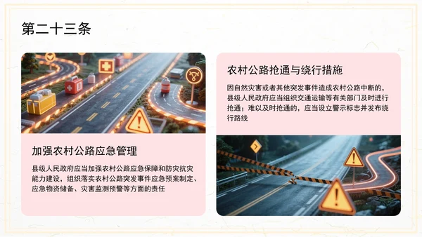 农村公路条例PPT课件