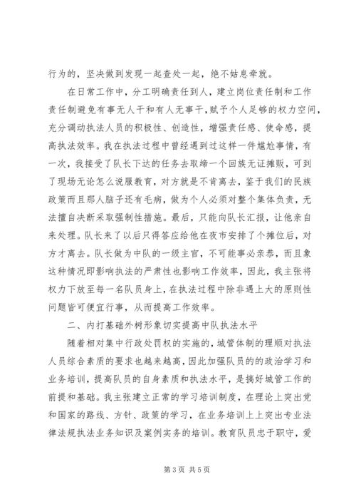 城管局岗位队长竞聘报告范文.docx