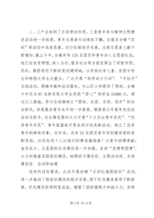 在共青团XX镇第一次代表大会上的工作报告.docx