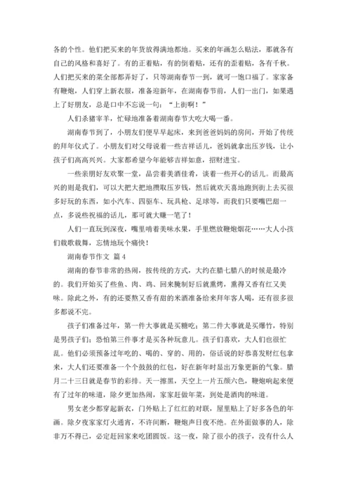 湖南春节作文锦集九篇.docx