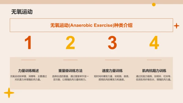 橙色插画风运动与健康：体育项目的益处PPT模板