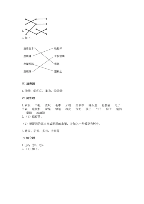 教科版二年级上册科学期末测试卷附参考答案【轻巧夺冠】.docx