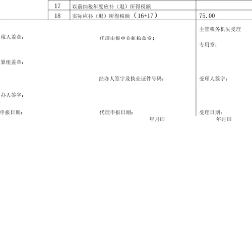 企业注销税务登记清算表