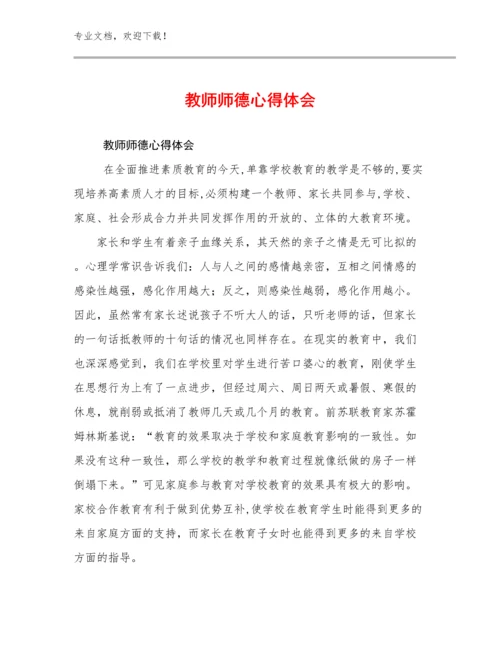 2024教师师德心得体会例文17篇.docx