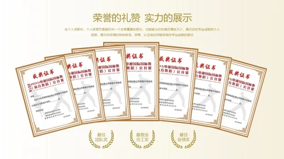 黄色渐变风荣誉证书页