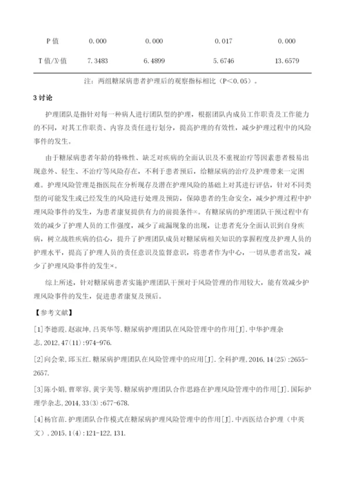 糖尿病护理团队在风险管理中的作用研究.docx