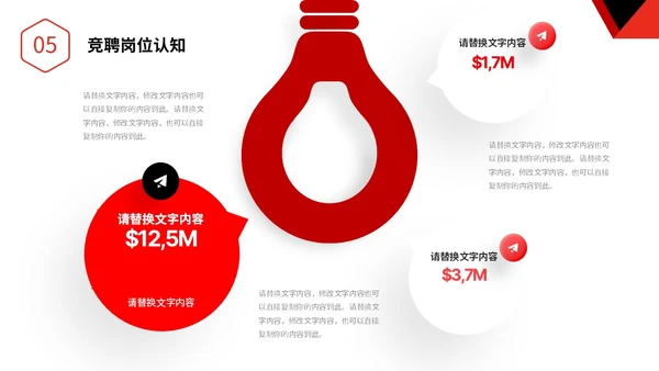 红色简约形状公司岗位竞聘部门主管竞聘PPT