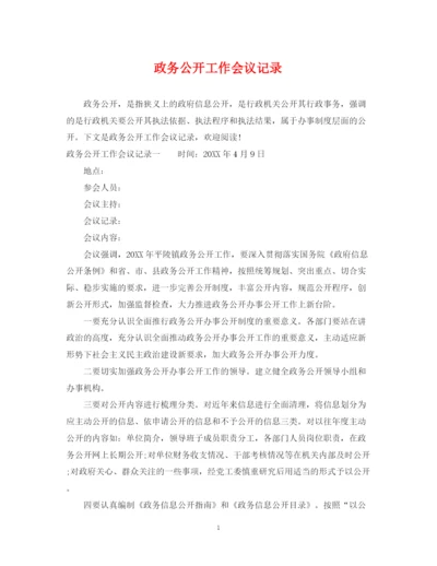 2023年政务公开工作会议记录.docx