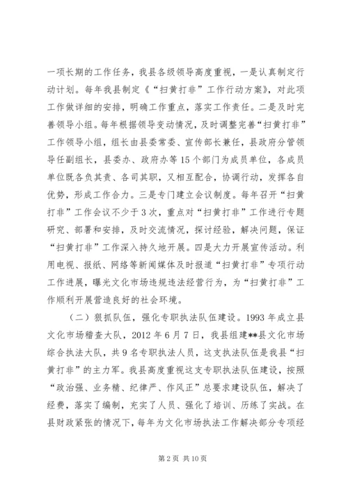 县扫黄打非工作汇报.docx