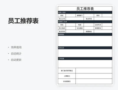 员工推荐表