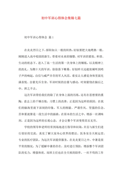 初中军训心得体会集锦七篇（四）.docx