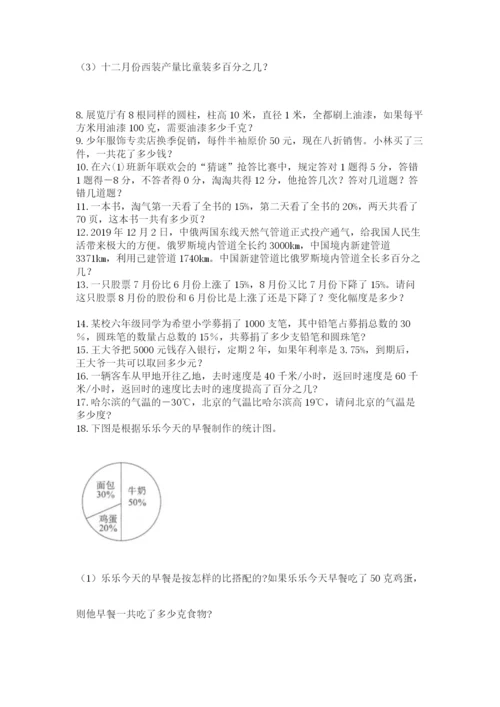 六年级小升初数学解决问题50道含答案（培优）.docx