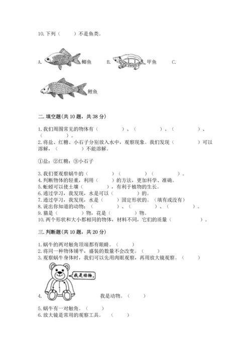 教科版一年级下册科学期末测试卷精品（预热题）.docx