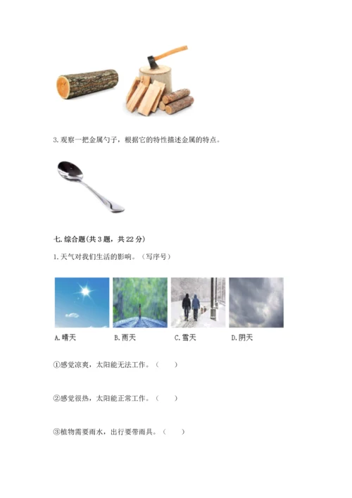 教科版二年级上册科学期末测试卷及1套参考答案.docx