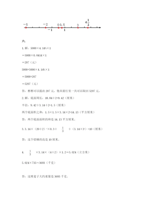 苏教版数学小升初模拟试卷含答案（b卷）.docx