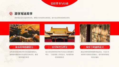 红白色简约风旅游推广PPT模板