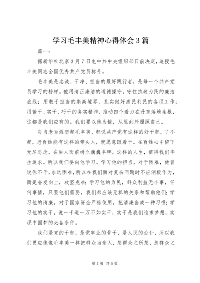 学习毛丰美精神心得体会3篇.docx