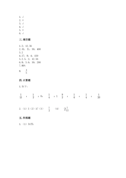 小学六年级数学上册期末考试卷【易错题】.docx