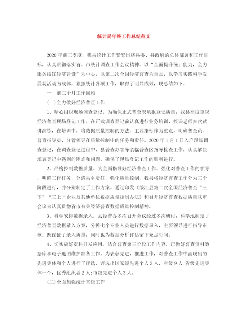 精编之统计局年终工作总结范文.docx