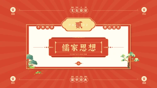弘扬国学经典传承中华文化醒狮狮子头通用PPT模板