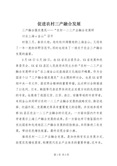 促进农村三产融合发展 (3).docx