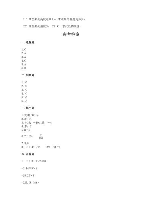 北师大版六年级下册数学期末测试卷及解析答案.docx