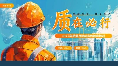 质量安全月活动宣传建设通用PPT模板