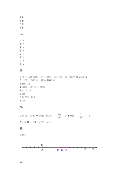 苏教版六年级数学小升初试卷及答案【新】.docx