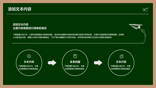 绿色简约黑板风教学课件通用PPT演示模板