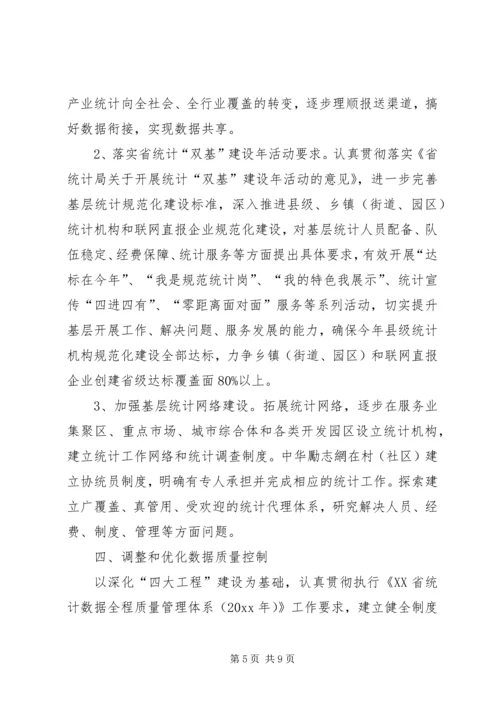 统计局全市统计工作计划.docx