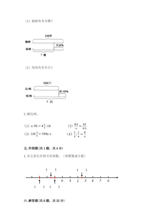 大理市六年级下册数学期末测试卷及参考答案1套.docx