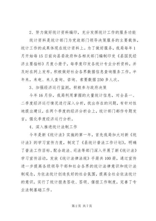统计局上半年工作总结和下半年工作计划_1 (2).docx