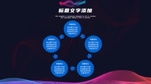 渐变波浪时尚界通用PPT模板