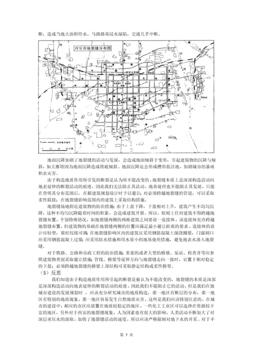 地质论文-由西安地裂缝与地面沉降引发对城市建设的思考.docx