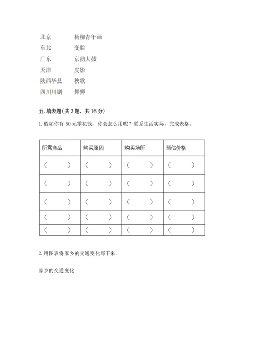 2023部编版四年级下册道德与法治期末测试卷【精选题】.docx