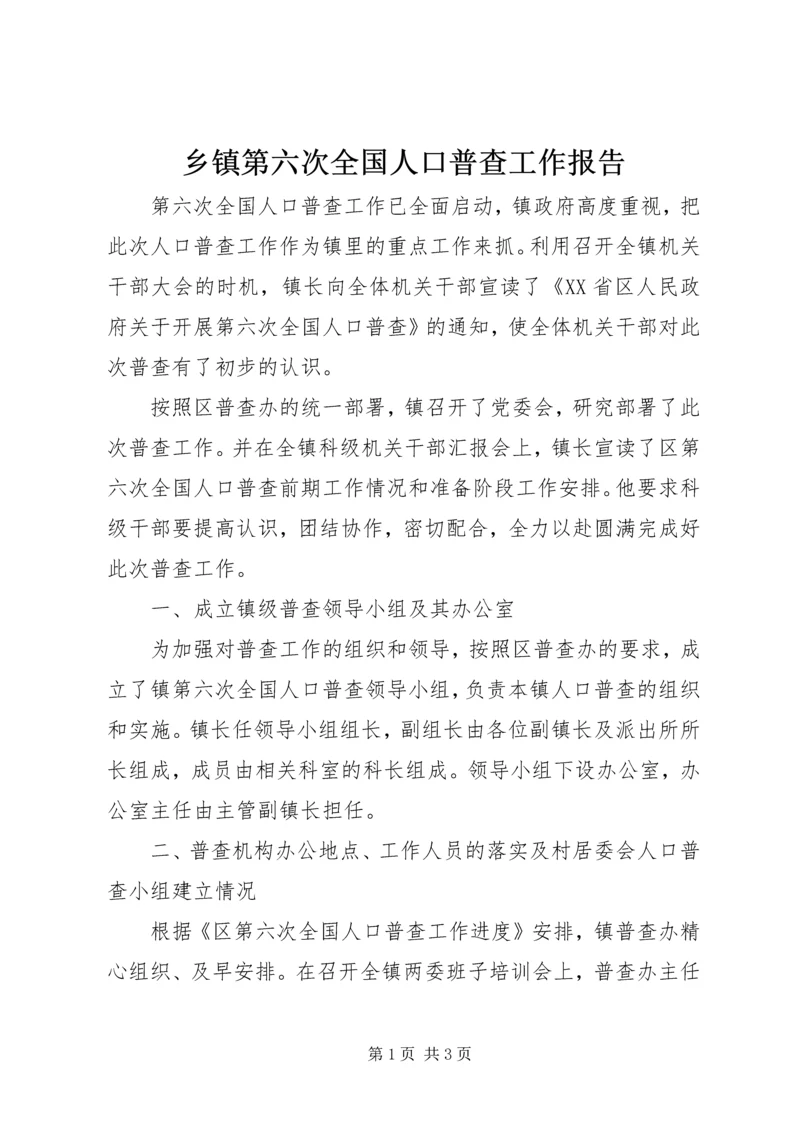 乡镇第六次全国人口普查工作报告.docx