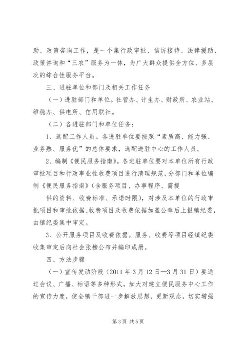 镇便民服务中心建设工作实施方案 (2).docx