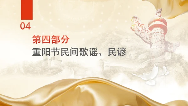 中国传统节日文化宣传重阳节的来源及习俗学习PPT课件