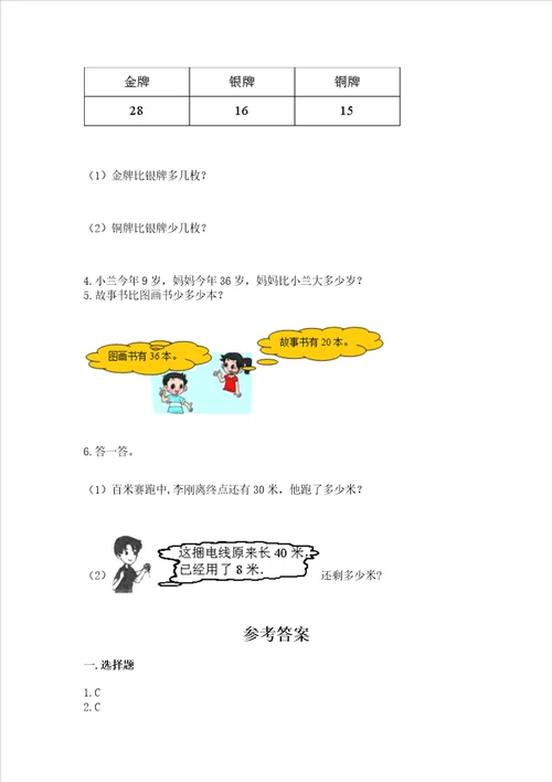 小学二年级数学知识点100以内的加法和减法必刷题附参考答案b卷