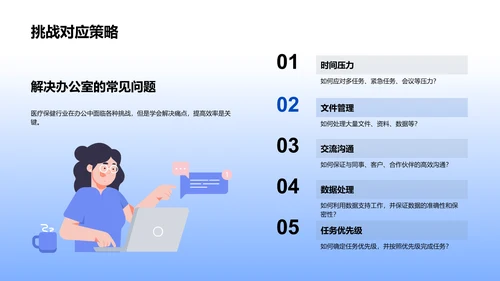 医保行业办公技巧讲座PPT模板