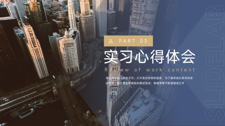 蓝金沉稳几何新员工转正答辩PPT模板