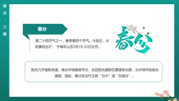 绿意春天春分通用PPT模板